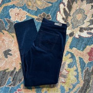 AG Jeans blue velvet The Stevie Ankle - slim straight ankle. Size 29R